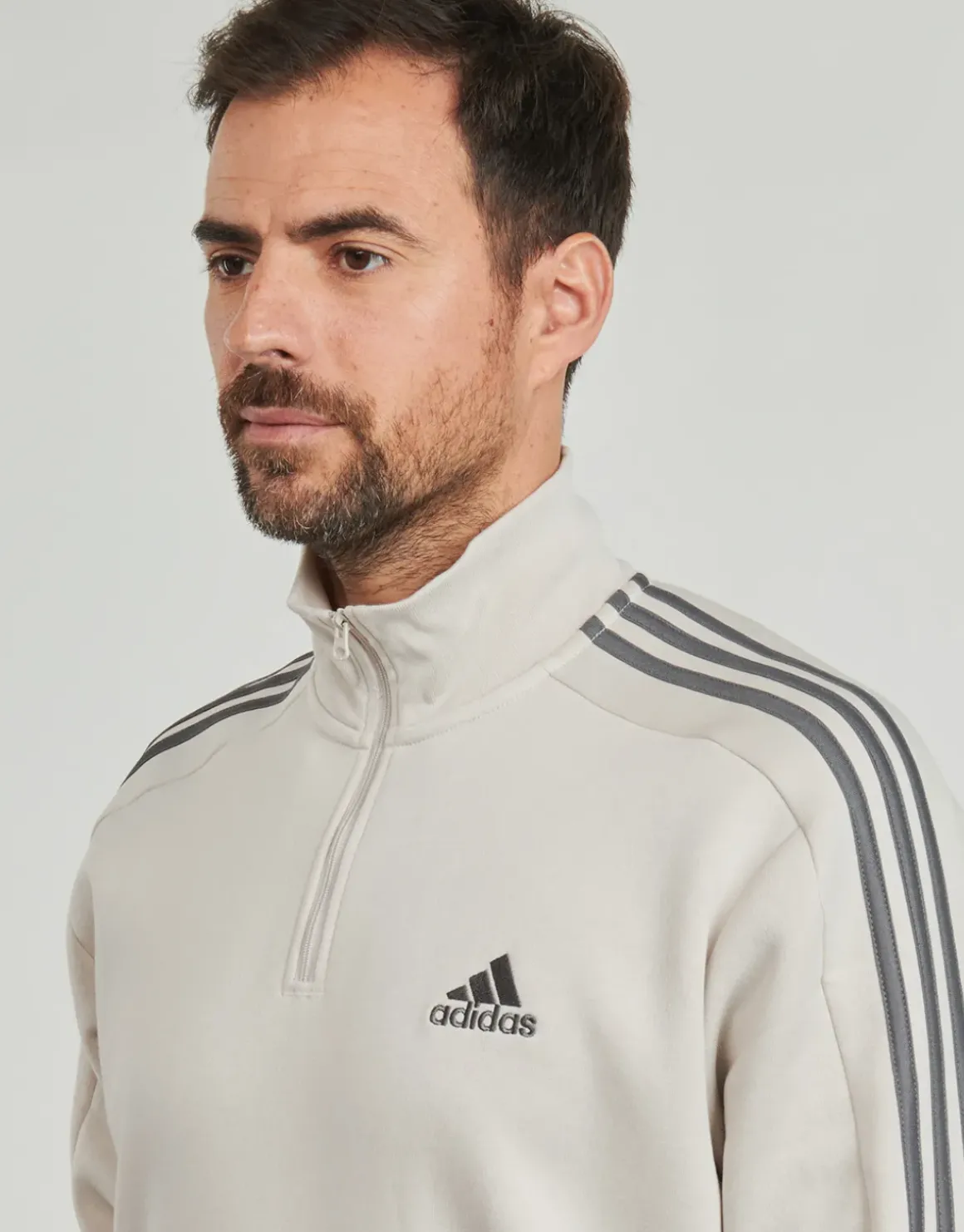 Adidas Sportswear - Essentials Fleece 3-Stripes 1/4-Zip Sweatshirt