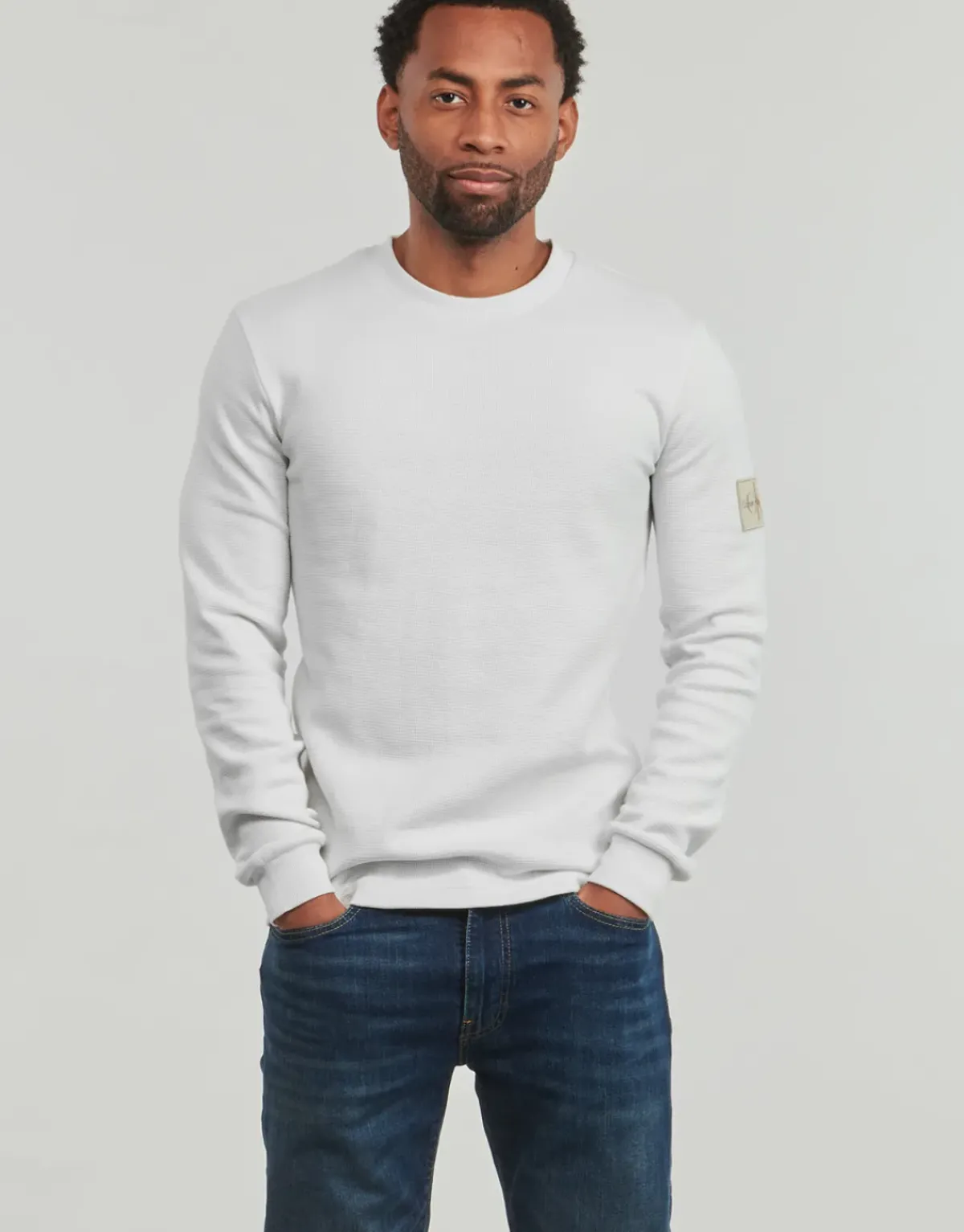 Calvin Klein Jeans - BADGE WAFFLE LS TEE