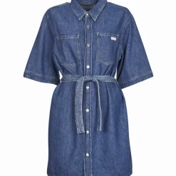 Calvin Klein Jeans - LINEN BOXY BELTED SHIRT DRESS