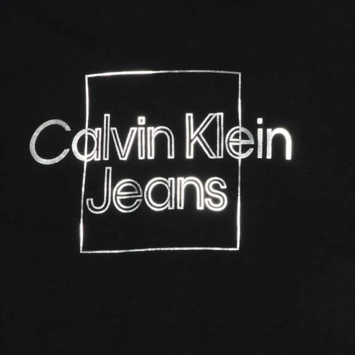 Calvin Klein Jeans - METALLIC BOX LOGO RELAXED HOODIE