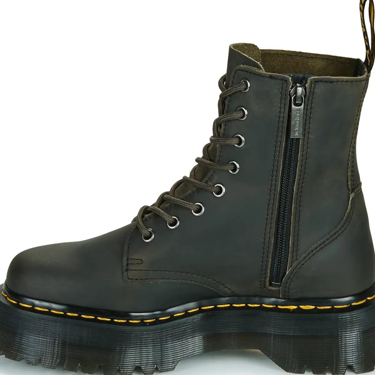 Dr. Martens - Jadon Charcoal Grey Burnished Waxy Pull Up