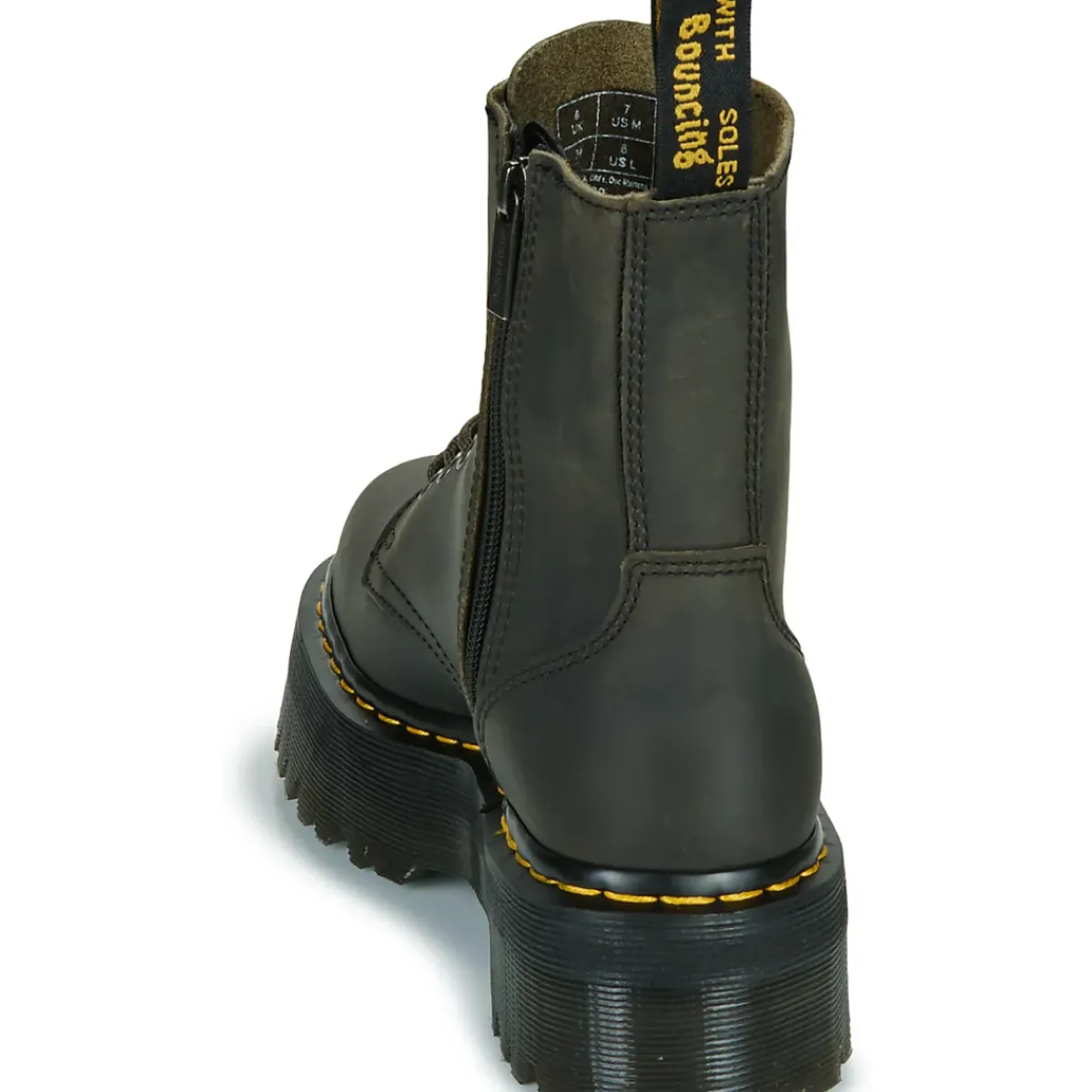 Dr. Martens - Jadon Charcoal Grey Burnished Waxy Pull Up