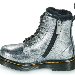Dr. Martens - Serena T Silver Distressed Foil