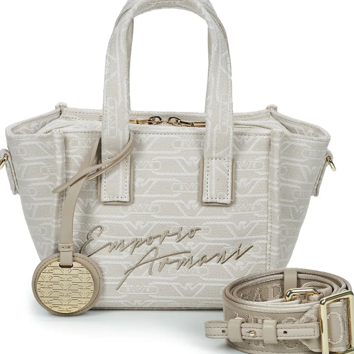 Emporio Armani - TOTE M CANVAS JAQUARD MONOGRAM