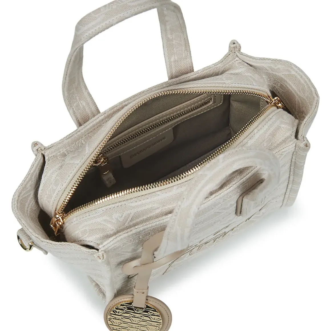 Emporio Armani - TOTE M CANVAS JAQUARD MONOGRAM