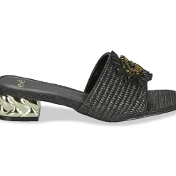 Exé Shoes - KATY-424-RAFFIA-BLACK