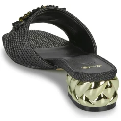 Exé Shoes - KATY-424-RAFFIA-BLACK