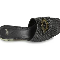 Exé Shoes - KATY-424-RAFFIA-BLACK