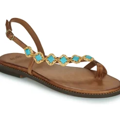 Exé Shoes - 530-MILOS-LEATHER-BROWN-TURQUOISE