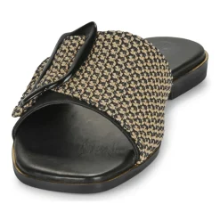 Exé Shoes - 556-ORO-RAFFIA-BLACK