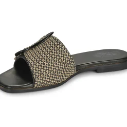Exé Shoes - 556-ORO-RAFFIA-BLACK