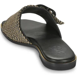Exé Shoes - 556-ORO-RAFFIA-BLACK