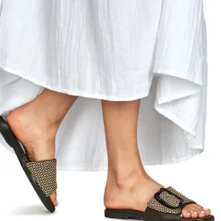 Exé Shoes - 556-ORO-RAFFIA-BLACK