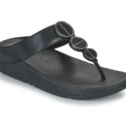 FitFlop - HALO METALLIC-TRIM TOE-POST SANDALS
