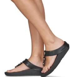 FitFlop - HALO METALLIC-TRIM TOE-POST SANDALS
