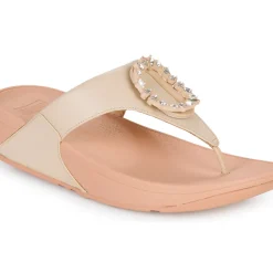 FitFlop - LULU CRYSTAL-CIRCLET LEATHER TOE-POST SANDALS