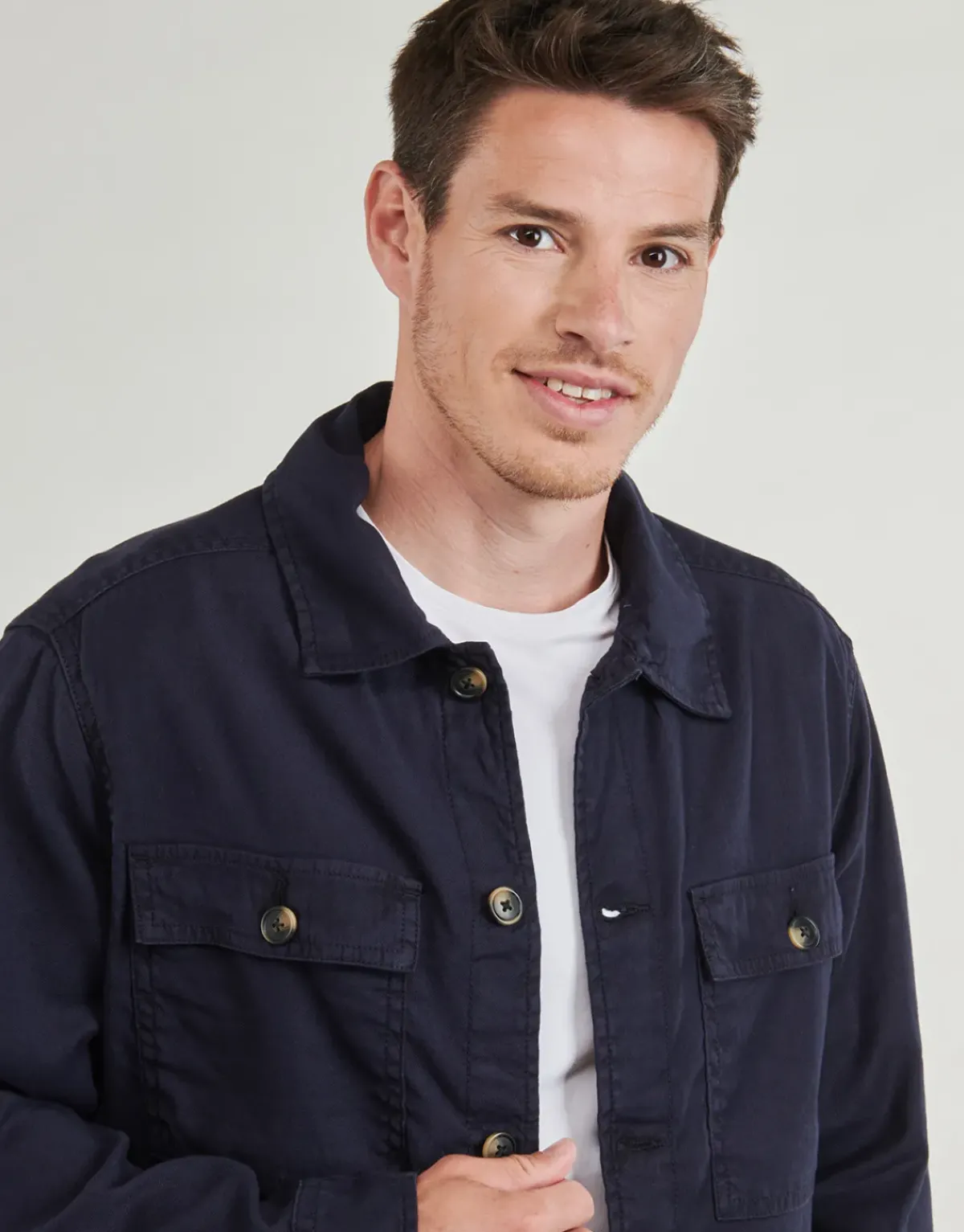 Gant - REG COT/LINEN OVERSHIRT