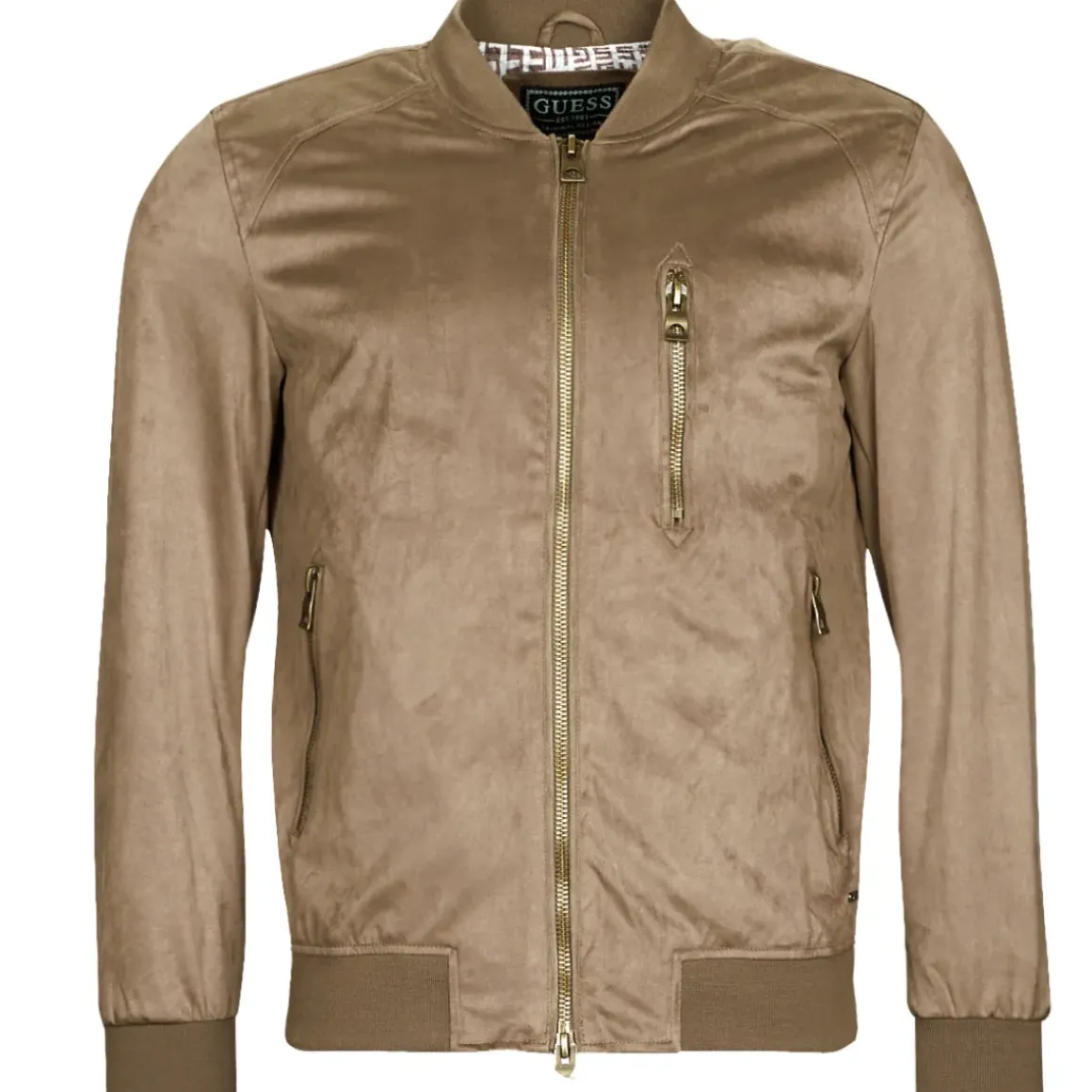 Guess - FAUX SUEDE HOODED BOMBER