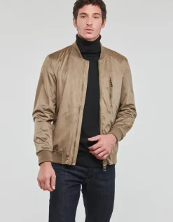 Guess - FAUX SUEDE HOODED BOMBER