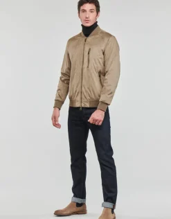Guess - FAUX SUEDE HOODED BOMBER