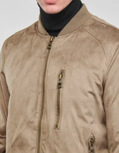 Guess - FAUX SUEDE HOODED BOMBER
