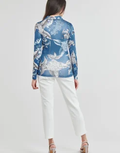 Guess - LS SHIRRED SNAP MILANA TOP