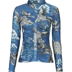 Guess - LS SHIRRED SNAP MILANA TOP