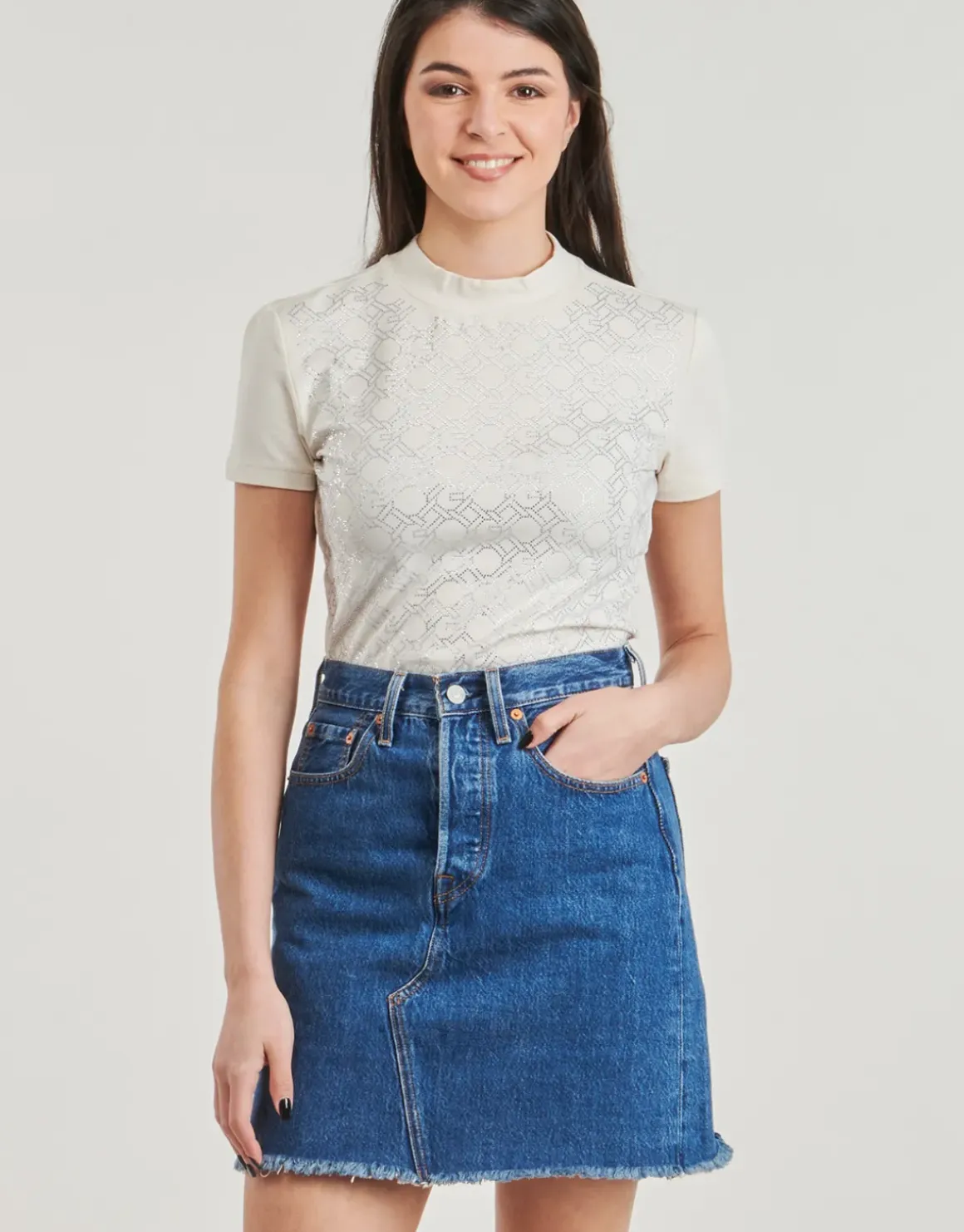 Guess - MOCK NECJK ALL OVER LOGO