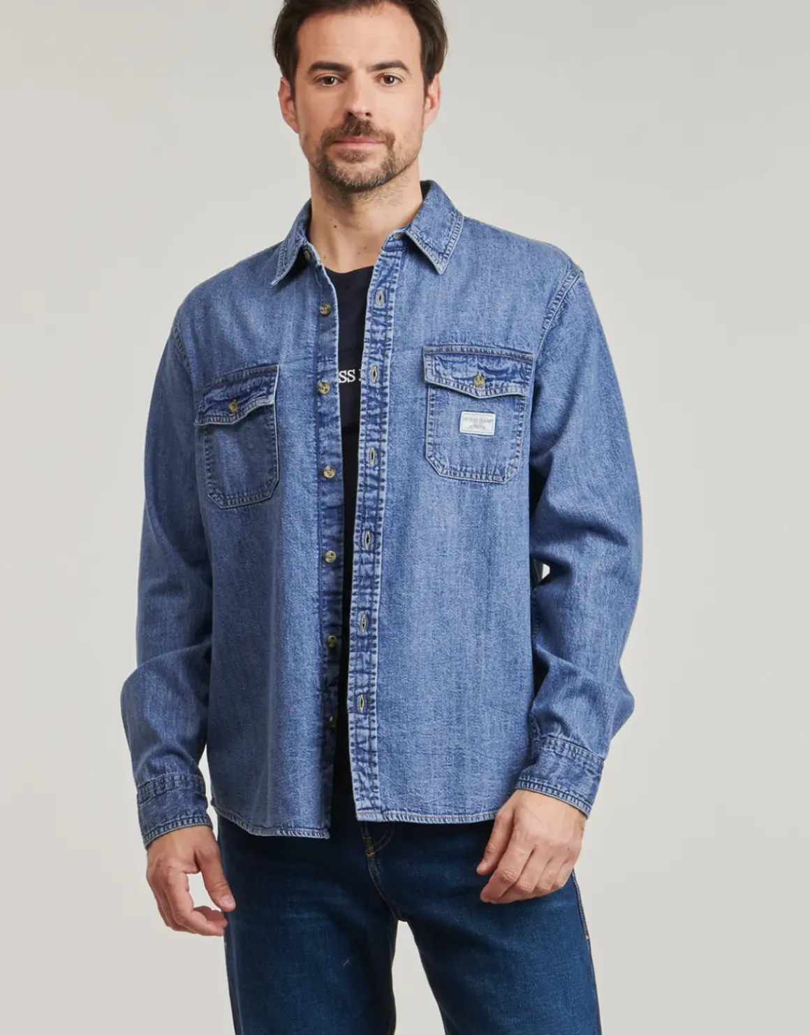 Guess - REGULAR LS DENIM SHIRT
