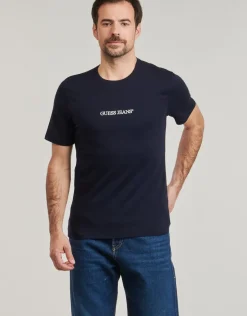 Guess - SS CN SLIM LOGO EMBRO TEE