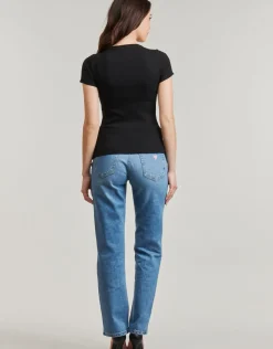 Guess - SS CN SNAP EMBRO SLIM TOP