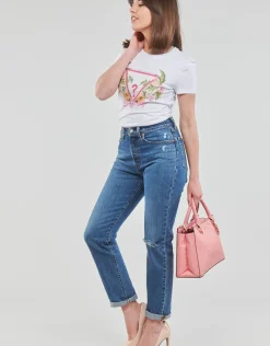 Guess - SS CN TRIANGLE FLOWERS TEE
