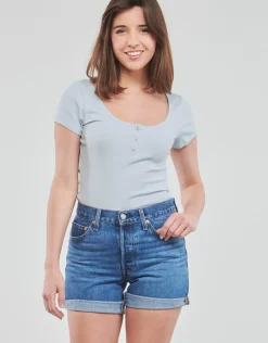 Guess - SS KARLEE JEWEL BTN HENLEY