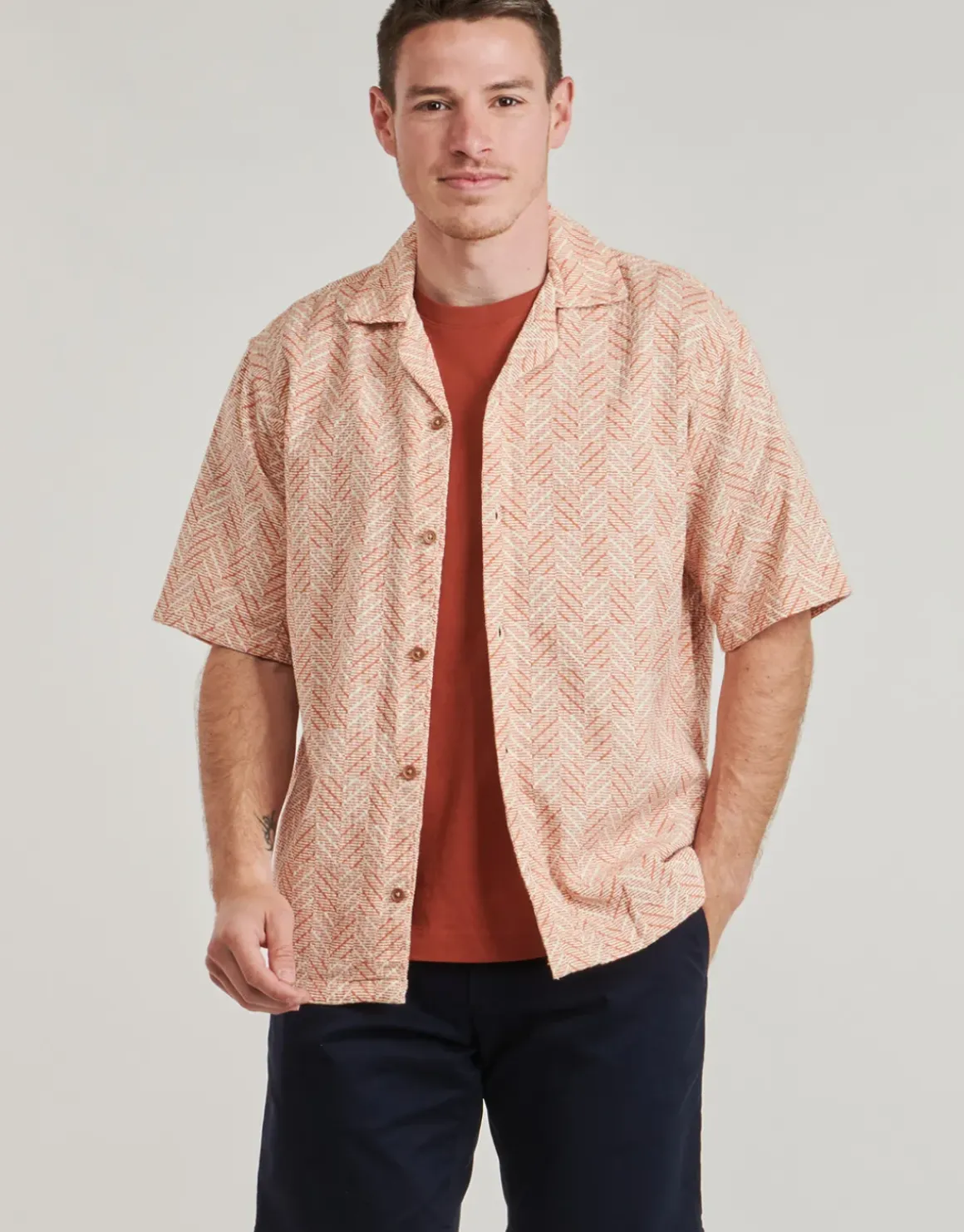Jack & Jones - JPRBLUVINCENT PRINT RESORT S/S SHIRT SN