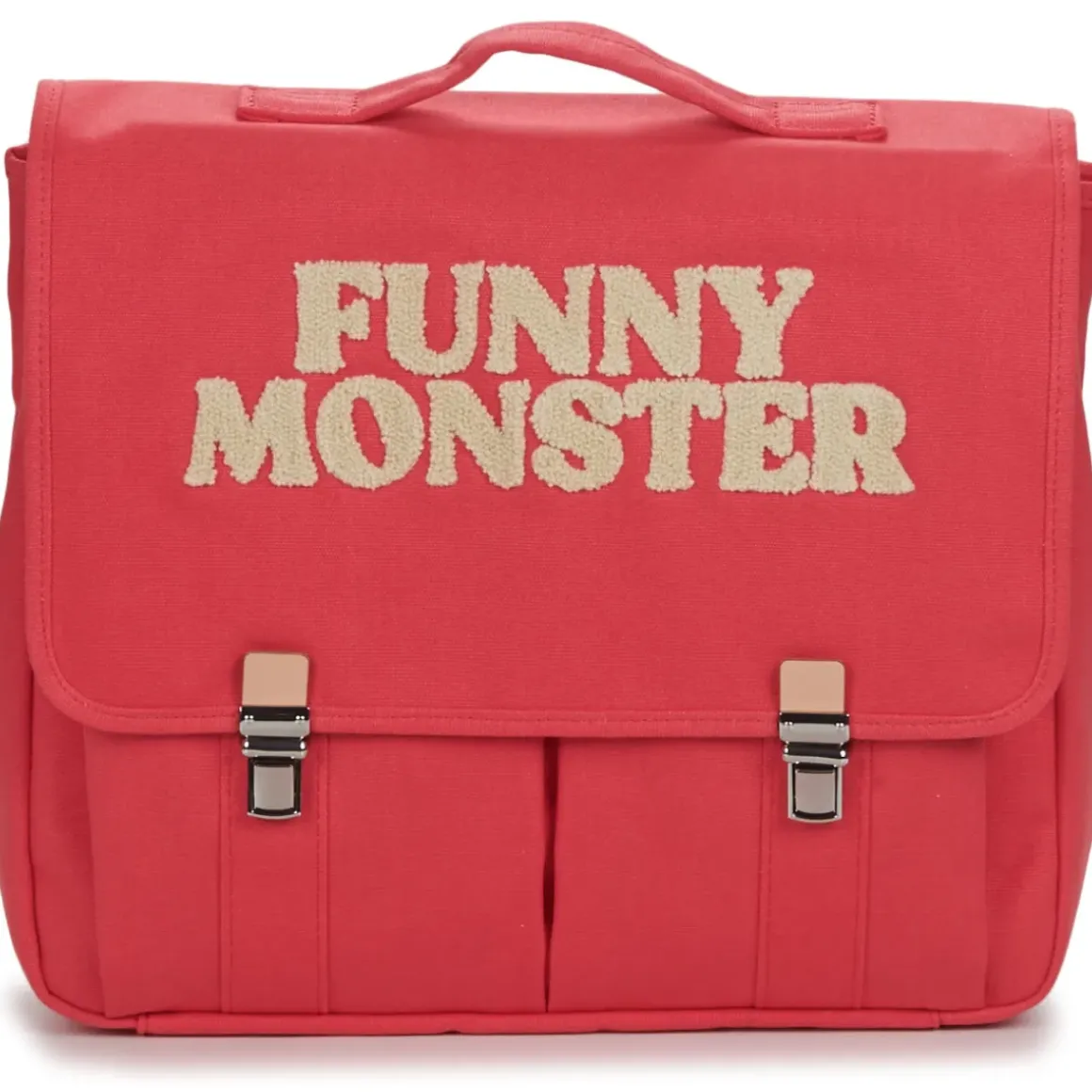 Jojo Factory - CARTABLE UNIE PINK FUNNY MONSTER 35 CM