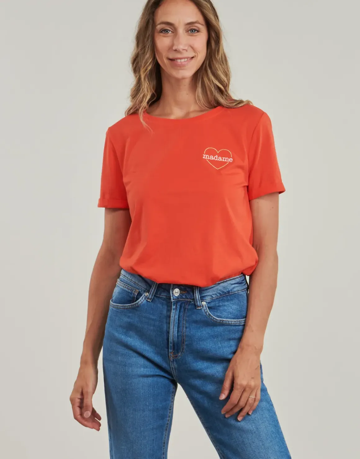 Only - ONLBEATE LIFE S/S HEART TOP CS JRS