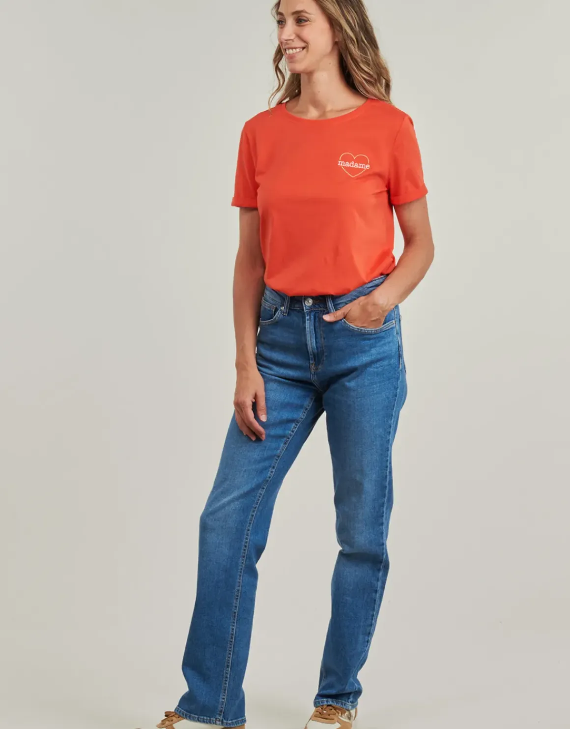 Only - ONLBEATE LIFE S/S HEART TOP CS JRS