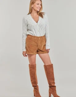 Only - ONLCUBA-FLORA HW PB CORD SHORTS PNT