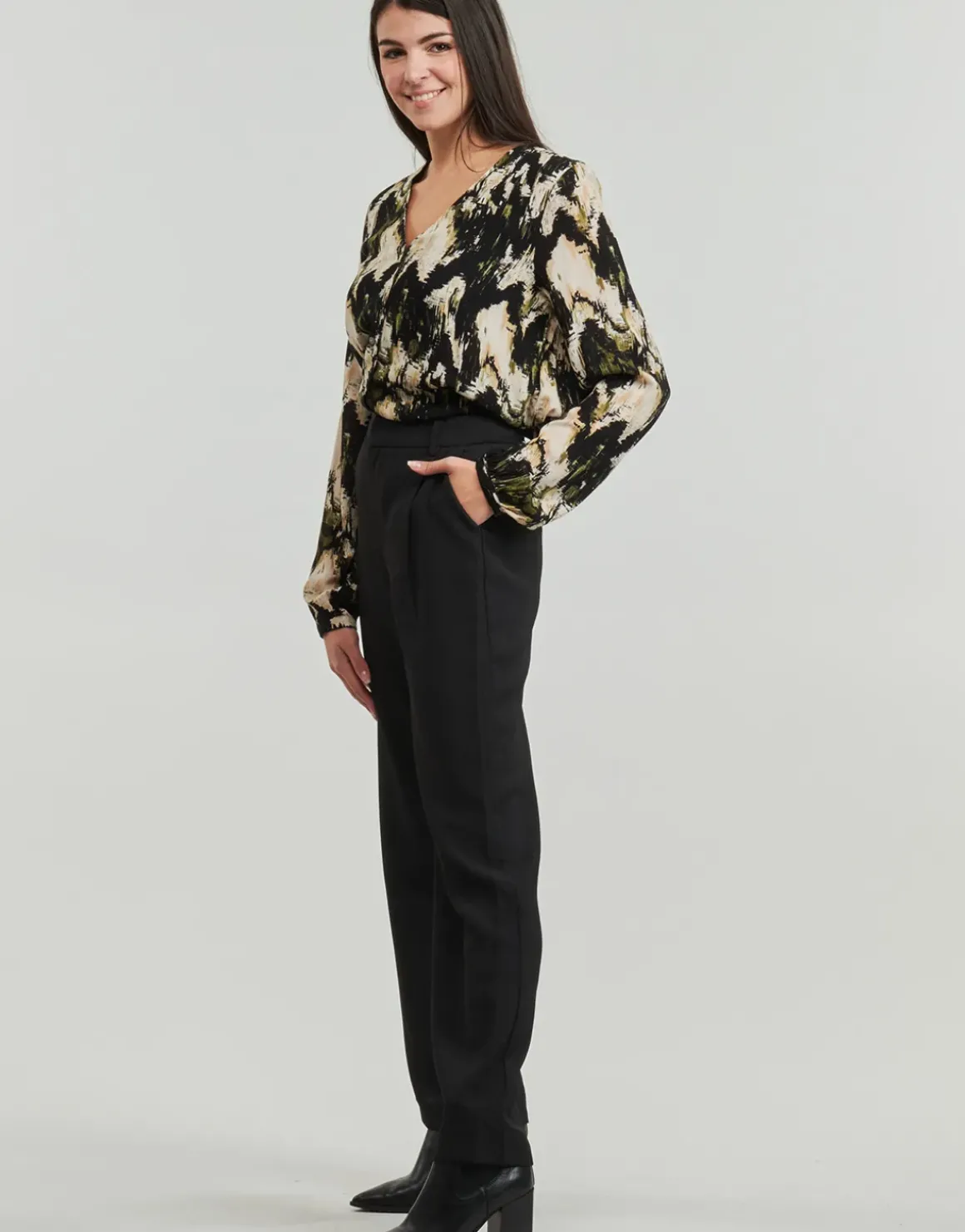 Only - ONLJESSIE FR L/S BUTTON TOP CS PTM