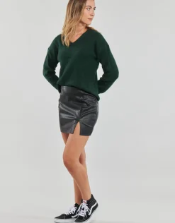 Only - ONLLENI FAUX LEATHER SLIT SKIRT PNT