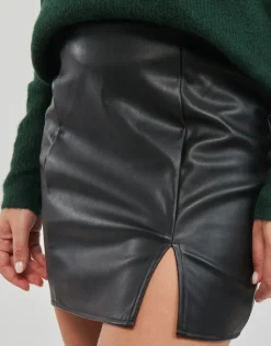 Only - ONLLENI FAUX LEATHER SLIT SKIRT PNT