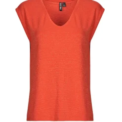 Pieces - PCBILLO TEE LUREX STRIPES