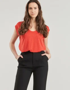 Pieces - PCBILLO TEE LUREX STRIPES