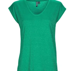 Pieces - PCBILLO TEE LUREX STRIPES