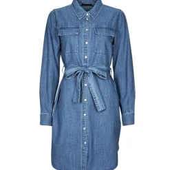 Pieces - PCOSALINA LS MIDI DNM MB DRESS