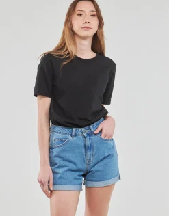 Pieces - PCRIA SS FOLD UP SOLID TEE