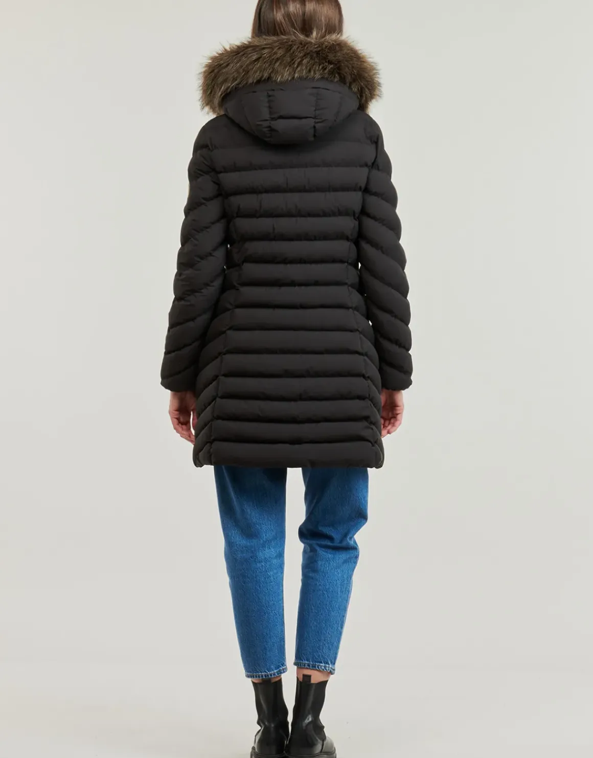 Superdry - FUJI HOODED MID FAUSSE FOURRURE