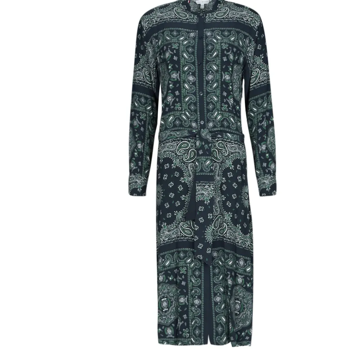 Tommy Hilfiger - BANDANA VIS MIDI SHIRT DRESS LS