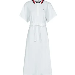 Tommy Hilfiger - GBL STP FLARE MIDI POLO DRESS SS