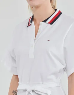 Tommy Hilfiger - GBL STP FLARE MIDI POLO DRESS SS